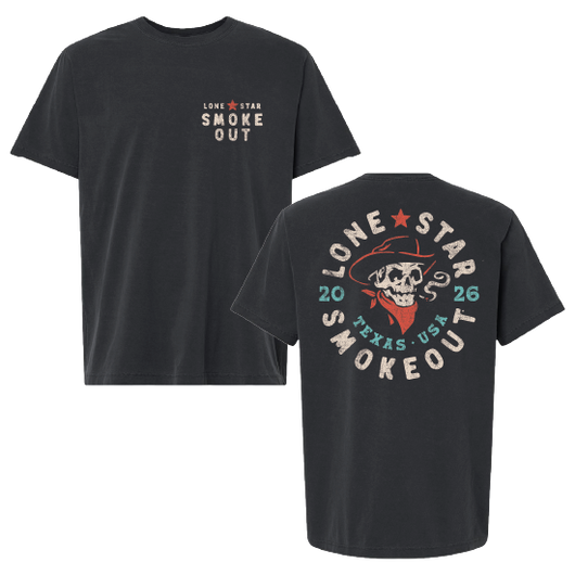 * 2026 Lone Star Smokeout Black Skull Tee