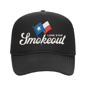 Lone Star Black Foam Trucker Hat