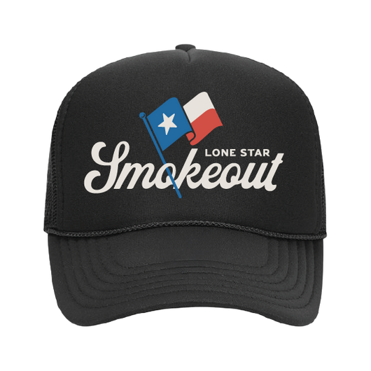 Lone Star Black Foam Trucker Hat