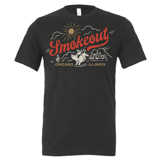 Dark Grey Smokeout Script Tee