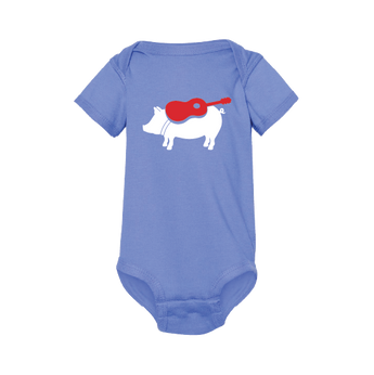 Light Blue Pig 18 Month Onesie