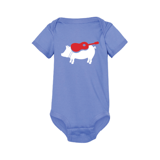 Light Blue Pig 18 Month Onesie