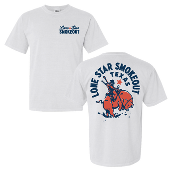 *Ships December 12th* Lone Star Smokeout White Rodeo Pig Tee