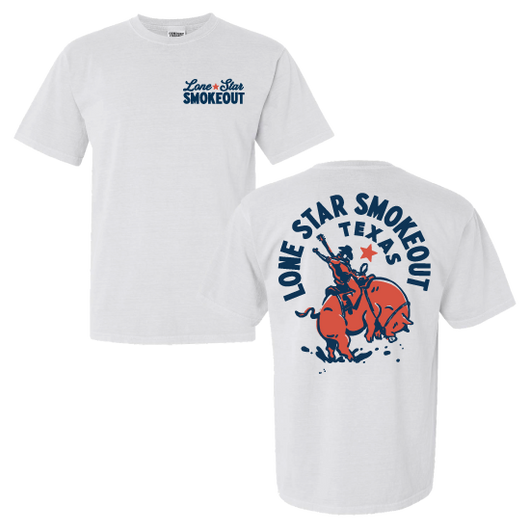 *Ships December 12th* Lone Star Smokeout White Rodeo Pig Tee