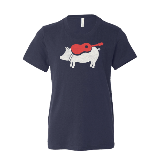 Youth Navy Pig Tee