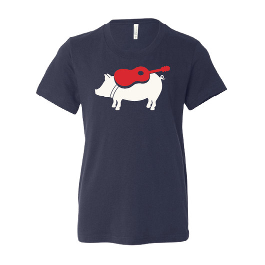 Youth Navy Pig Tee